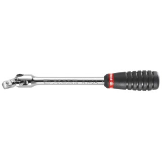 Facom 1/4 in Square Drive Swivel Handle Steel Bright Chrome Finish 150mm Overall R.140A