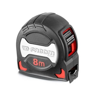 Facom 8 m Premium Metric Tape Measure 28 mm Mylar Blade, ABS Soft-Coated Case 897A.828PB
