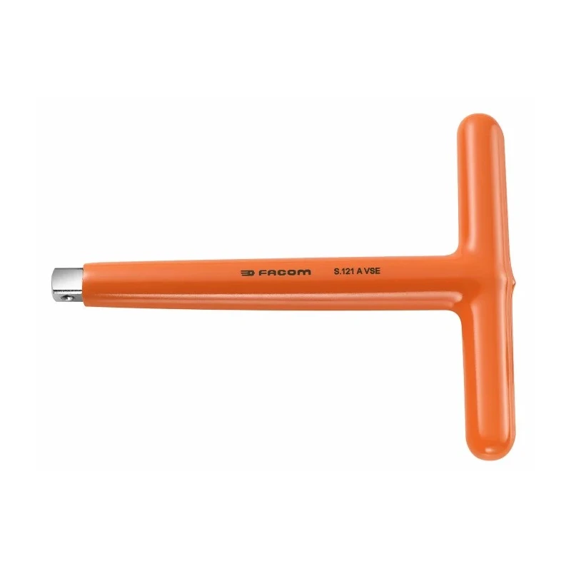 Facom 1/2 in Socket with Insulated Handle 175mm Overall Length Chrome Vanadium Steel S.121AVSE