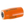 Facom 12 mm 12 Point Square VDE 1000V Approved Insulated Socket with 1/2 in Drive, 52mm Overall Length S.12AVSE