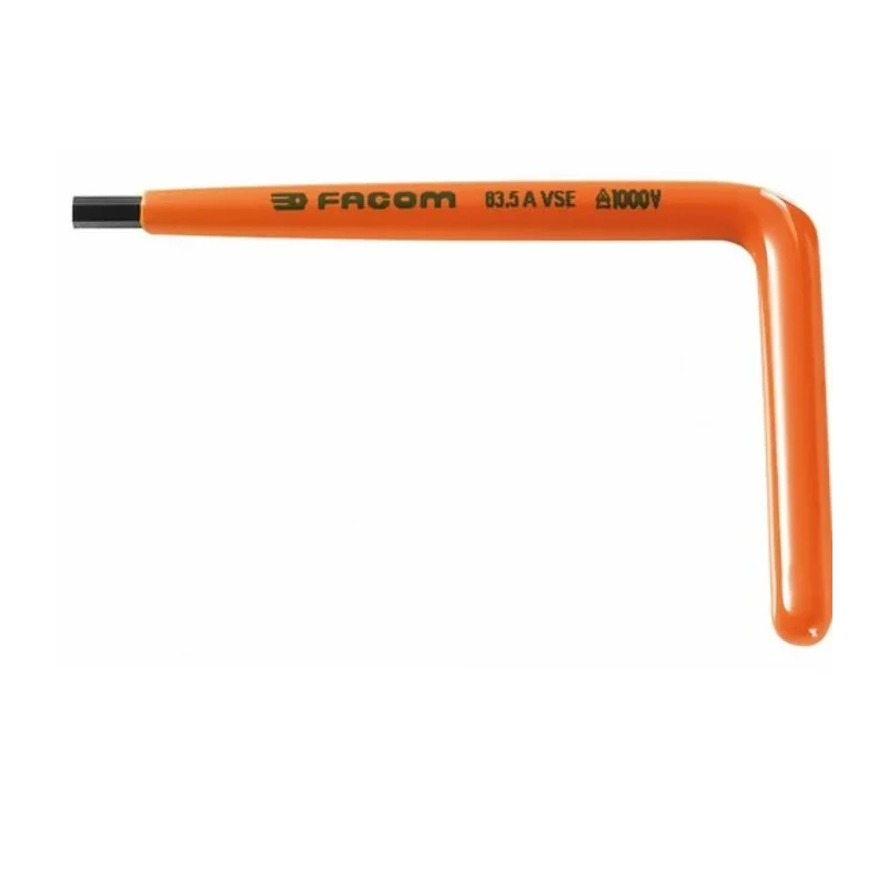 Facom L Metric Hex Key, Hex size 6 mm, Insulated Steel, Long Arm, 125mm Overall Length 83.6AVSE