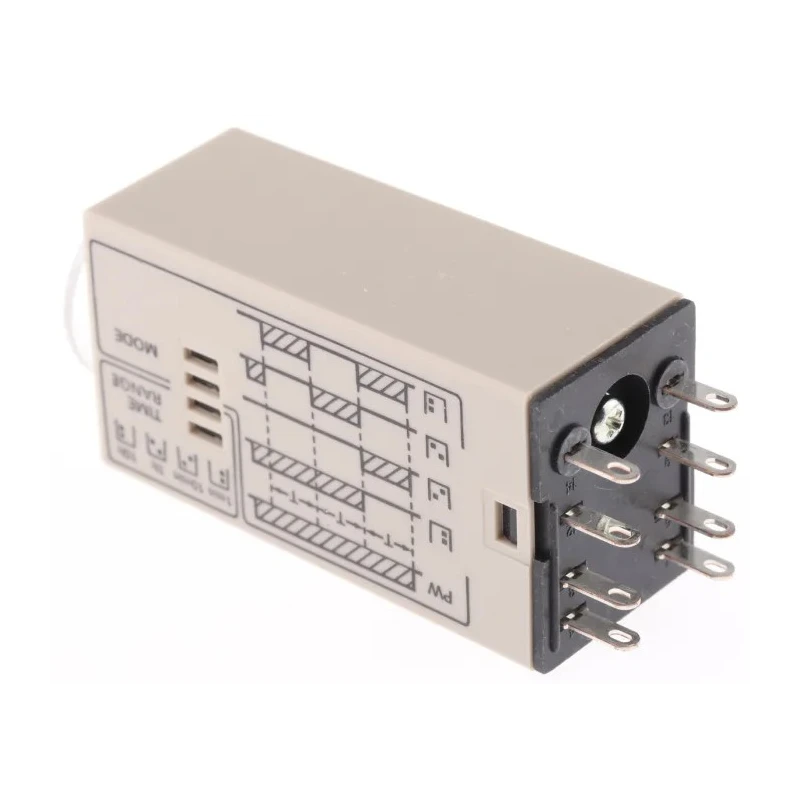 Omron H3YN Series DIN Rail Panel Mount Timer Relay 2-Contact 125 V DC 12 V AC 0.1 min to 10 h Multifunction 