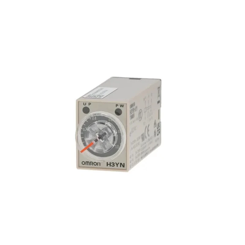 Omron H3YN Series DIN Rail Panel Mount Timer Relay 2-Contact 125 V DC 12 V AC 0.1 min to 10 h Multifunction 