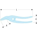 Facom 260mm Steel Cutting Shears, 50mm Size, Epoxy Paint Finish 883B