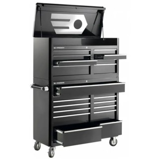 Facom 13 Drawer Wheeled Roller Cabinet Black, 1166 mm Length x 500 mm Width x 1042 mm Height FAS.13BK