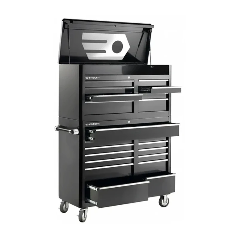 Facom 13 Drawer Wheeled Roller Cabinet Black, 1166 mm Length x 500 mm Width x 1042 mm Height FAS.13BK