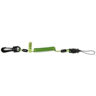 Never Let Go 30-95 cm Polyurethane Outer Coated Stainless Steel Coil Tool Lanyard 1 kg Capacity 101371
