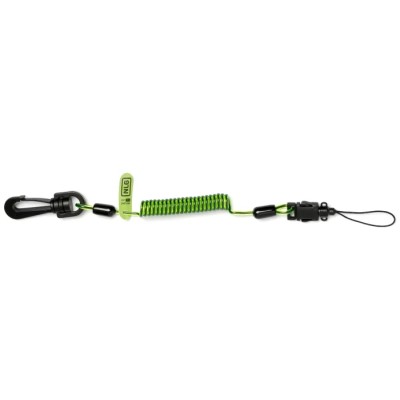 Never Let Go 30-95 cm Polyurethane Outer Coated Stainless Steel Coil Tool Lanyard 1 kg Capacity 101371