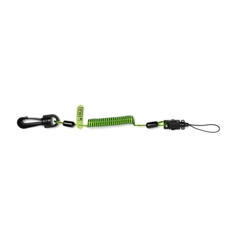 Never Let Go 30-95 cm Polyurethane Outer Coated Stainless Steel Coil Tool Lanyard 1 kg Capacity 101371