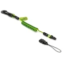 Never Let Go 30-95 cm Polyurethane Outer Coated Stainless Steel Coil Tool Lanyard 1 kg Capacity 101371