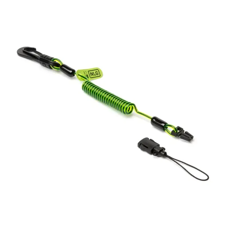 Never Let Go 30-95 cm Polyurethane Outer Coated Stainless Steel Coil Tool Lanyard 1 kg Capacity 101371