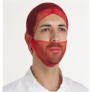 Hairtite Disposable Red Beard Mask Polypropylene for Food and Industrial Applications H0561