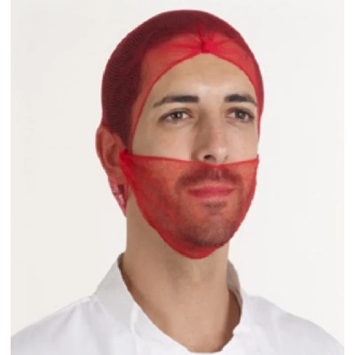 Hairtite Disposable Red Beard Mask Polypropylene for Food and Industrial Applications H0561