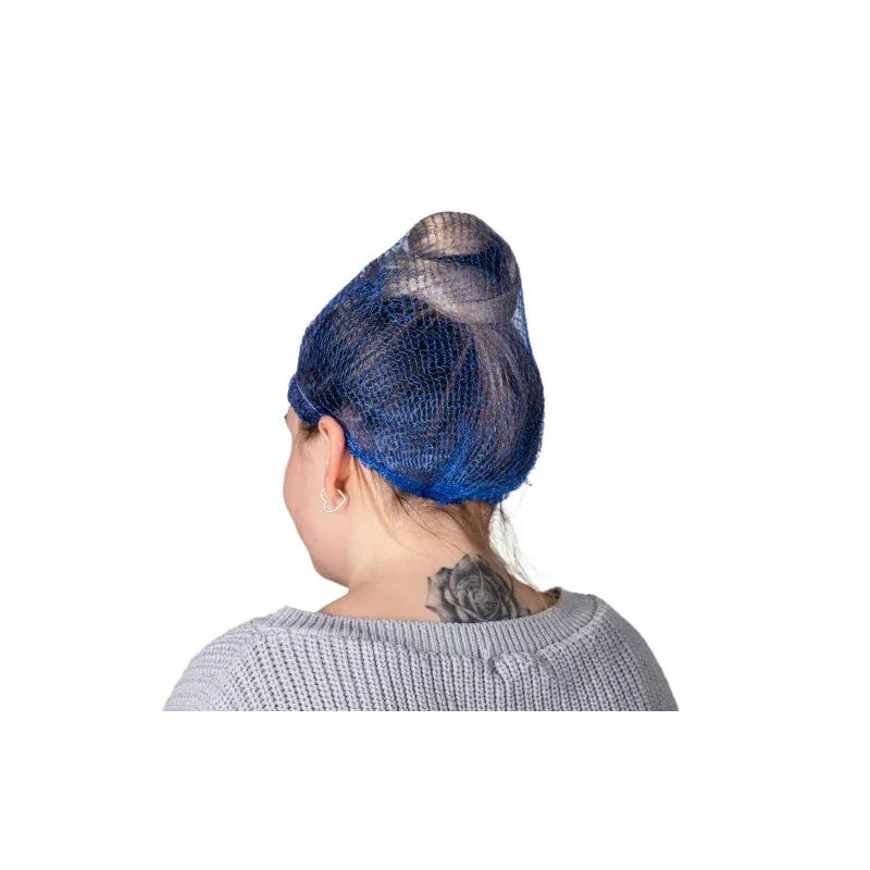 Hairtite Blue Disposable Hair Net Polypropylene XL for Food and Industrial Applications H0558