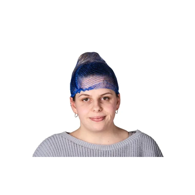 Hairtite Blue Disposable Hair Net Polypropylene XL for Food and Industrial Applications H0558