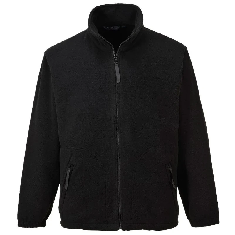 Portwest F400 Argyll Heavy Fleece Unisex Black Green White Yellow 2XL 100% Polyester Anti Pill Finish Fleece F400BKRXXL