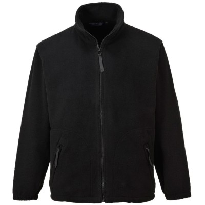 Portwest Unisex Heavy Fleece Polyester Workwear with Zipped Pockets, Drawcord Adjustable Hem, Elasticated Cuffs F400BKRL