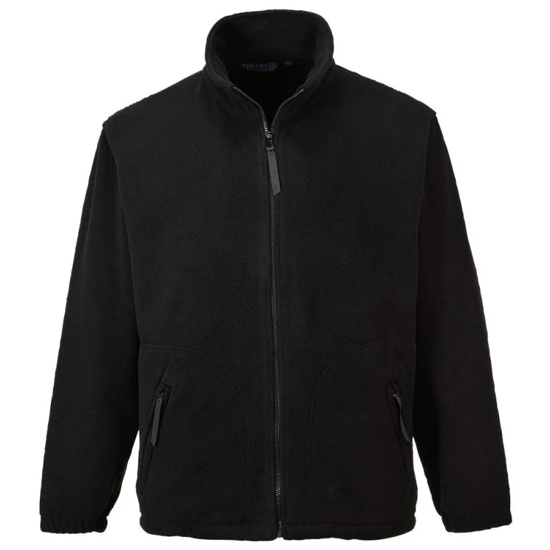 Portwest Fleece Unisex Heavy Fleece Argyll Black Green White Yellow Polyester Size S F400BKRS