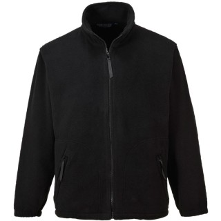 Portwest Unisex Fleece Jacket Green Yellow Black White Polyester 2 Pockets Series F400 Argyll Heavy Fleece F400BKRM