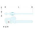 Facom Pipe Wrench 60 mm Jaw Capacity 450mm Overall Length Metal Handle 131A.18