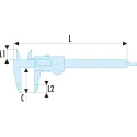 Facom Digital Caliper Metric 200 mm 0.01 mm Resolution 1320