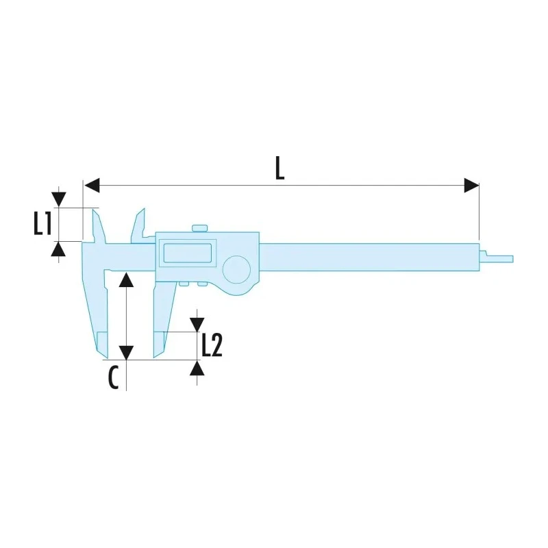 Facom Digital Caliper Metric 200 mm 0.01 mm Resolution 1320