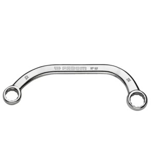 Facom Chrome Finish Half Moon Offset Ring Spanner 13 x 15 mm, 166 mm Length 57.13X15