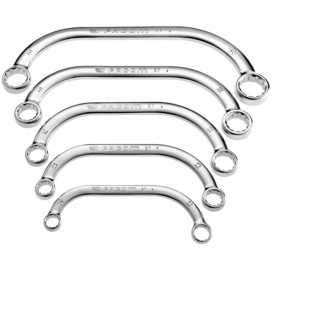 Facom 5-Piece Offset Ring Spanner Set 10 x 12 to 19 x 22 mm 57.JE5