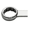 Facom Metric Straight Offset Ring Spanner 12 x 13 mm, 165 mm Overall Chrome Finish 59.12X13