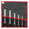 Facom 6-Piece Ratchet Ring Spanner Set, Sizes 1/4 x 5/16 to 7/8 x 15/16 in, Model 65.JU6T