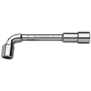 Facom 9/16 in Socket Wrench with Tube Handle, Satin Chrome Finish, Chrome Vanadium Steel, 169mm Overall Length 75.9/16