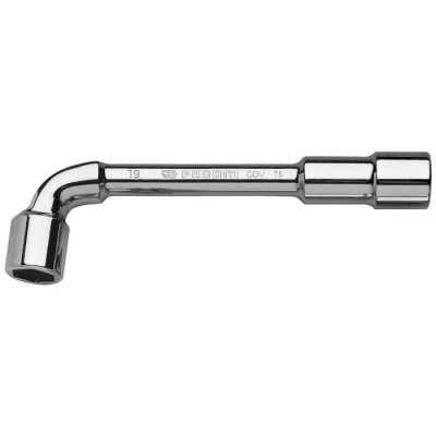 Facom 9/16 in Socket Wrench with Tube Handle, Satin Chrome Finish, Chrome Vanadium Steel, 169mm Overall Length 75.9/16