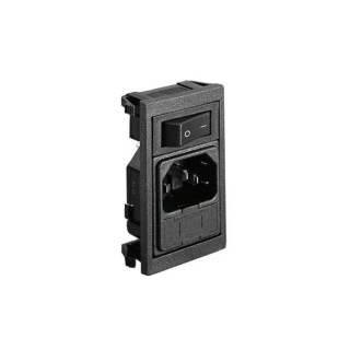 Bulgin C14 Vertical Panel Mount IEC Connector 250V 10A Fuse Size 5 x 20 mm BZV01/Z0000/69