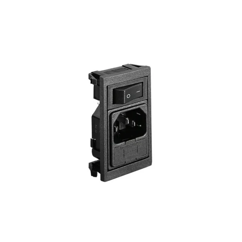 Bulgin C14 Vertical Panel Mount IEC Connector 250V 10A Fuse Size 5 x 20 mm BZV01/Z0000/69