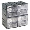 RS PRO Drawer Storage Unit 8 Plastic Transparent 208 mm x 208 mm x 132 mm 236-3599