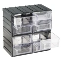 RS PRO Drawer Storage Unit 8 Plastic Transparent 208 mm x 208 mm x 132 mm 236-3599