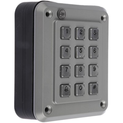Storm Chrome Plated Zinc Keypad Lock with 12 Keys and Up to 50 User Codes AC/DC Operation DE1KT102