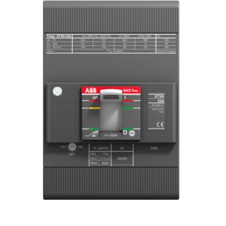 ABB Tmax XT Molded Case Circuit Breaker 3-Pole 63A 50 kA Breaking Capacity Fixed Terminal 1SDA068053R1 XT3N 250 TMD 63A FF