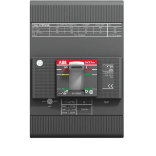 ABB Molded Case Circuit Breaker 3-Pole Fixed Mount Thermal Magnetic Tripping 125A 690V AC 85 kA Breaking Capacity Italy XT3S