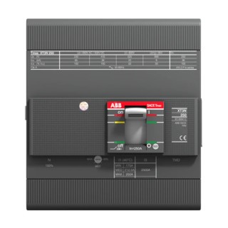 ABB Molded Case Circuit Breaker 4-Pole 100A 50kA Breaking Capacity Fixed 690V AC 500V DC Thermal Magnetic Tripping XT3N