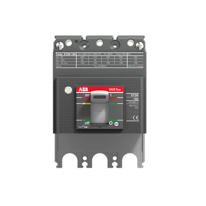 ABB Tmax XT Molded Case Circuit Breaker 3-Pole 160A Breaking Capacity 100kA Fixed Mount 690V 1SDA068165R1 XT2H 160 BLOC FF