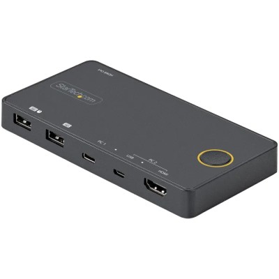 StarTech.com 2 Port 1 Display USB HDMI, DisplayPort KVM Switch HDMI 3840 x 2160 pixel Maximum Resolution SV221HUC4K