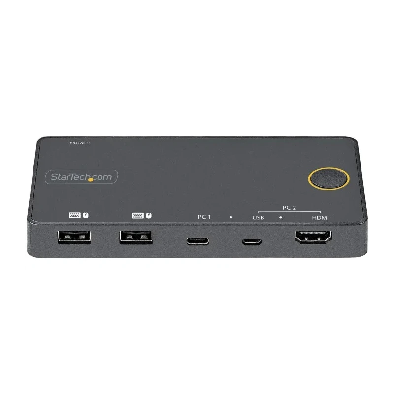 StarTech.com 2 Port 1 Display USB HDMI, DisplayPort KVM Switch HDMI 3840 x 2160 pixel Maximum Resolution SV221HUC4K