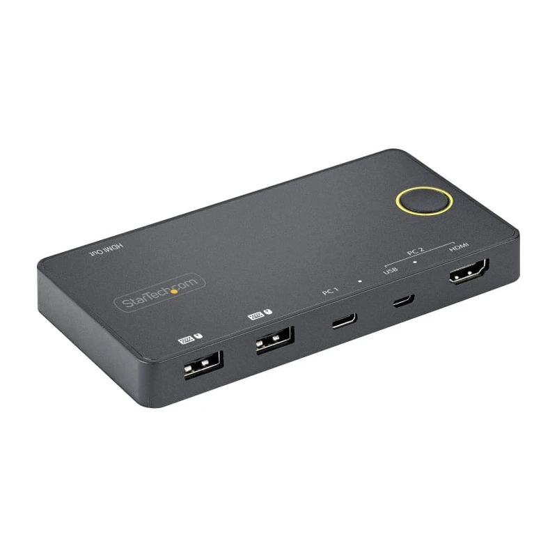 StarTech.com 2 Port 1 Display USB HDMI, DisplayPort KVM Switch HDMI 3840 x 2160 pixel Maximum Resolution SV221HUC4K