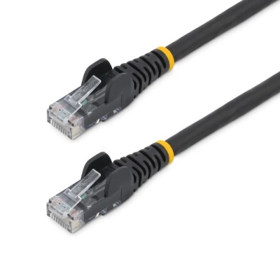StarTech.com Cat6 Ethernet Cable 4 Core, Black, 3 m, Unshielded Unscreened, Snagless, Low Smoke Zero Halogen Cat6
