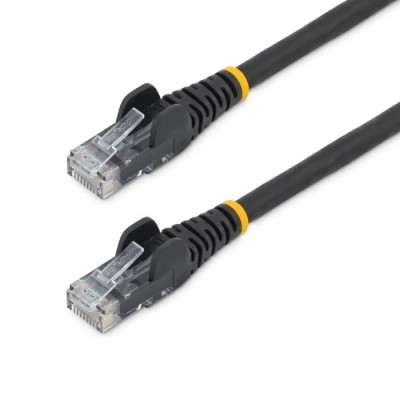 StarTech.com Cat6 Ethernet Cable 4 Core Black Low Smoke Zero Halogen Snagless 1 m 