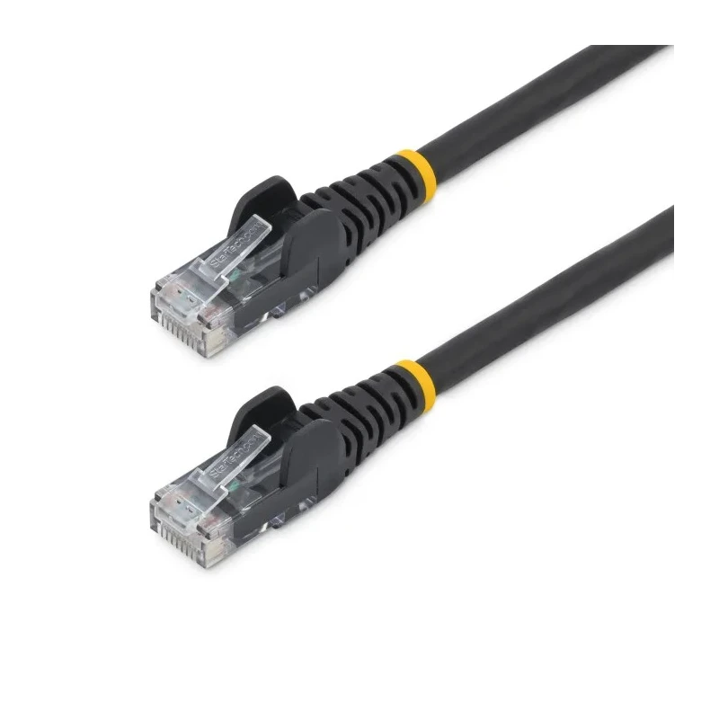 StarTech.com Cat6 Ethernet Cable 4 Core Black Low Smoke Zero Halogen Snagless 1 m 