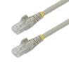 StarTech.com Cat6 Ethernet Cable 4 Core, Grey, 2 m, Unshielded Unscreened, Snagless, Low Smoke Zero Halogen Cat6