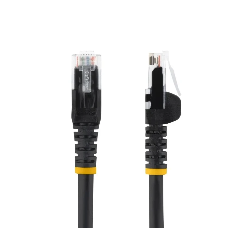 StarTech.com Cat6 Ethernet Cable 4 Core Black Low Smoke Zero Halogen Snagless 1 m 