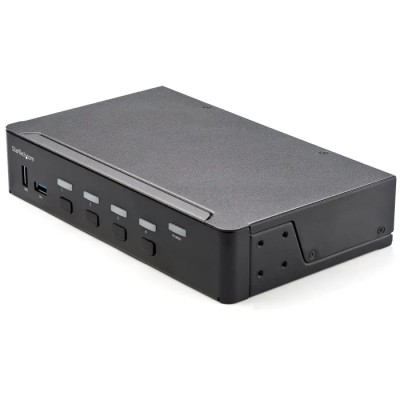 StarTech.com 4 Port USB HDMI KVM Switch 1 Display 3.5 mm Stereo Audio 3840 x 2160 Pixel Maximum Resolution SV431HU34K6
